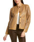 Фото #1 товара Lafayette 148 New York Perforated Leather Jacket Women's S