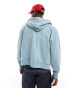 COLLUSION Unisex zip through hoodie in slate blue