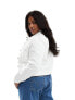 ONLY Curve denim jacket in white