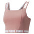 Puma Strong Scoop Neck Training Crop Top Womens Pink Casual Athletic 52180524