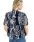 Фото #2 товара Women's Printed Short-Sleeve Blouse