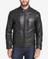 Фото #3 товара Men's Leather Moto Jacket, Created for Macy's