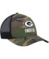 Фото #3 товара Men's Camo, Black Green Bay Packers Trucker Adjustable Hat
