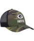 Men's Camo, Black Green Bay Packers Trucker Adjustable Hat