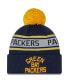 Фото #1 товара Big Boys and Girls Navy Green Bay Packers Repeat Cuffed Knit Hat with Pom