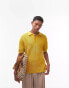 Фото #1 товара Topman knitted texture polo in mustard