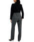 Women's Houndstooth Colorblocked Jacket & Side-Zip Pants