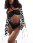 Фото #1 товара In The Style high leg bikini bottom co-ord in black