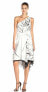 Фото #2 товара Halston Heritage 161491 Women's One Shoulder Dress Chalk Graphic Sz. XS