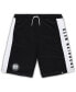 Men's Black Brooklyn Nets Big and Tall Referee Iconic Mesh Shorts Черный, XLT - фото #1