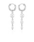 Фото #1 товара Silver-Tone Imitation Pearl Linear Drop Earrings