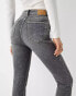 Bershka high waist skinny jean in grey