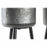 Set of pots DKD Home Decor Black Grey Metallic Metal Loft 25 x 25 x 46 cm
