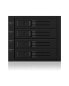 Фото #4 товара ICY BOX IB-564SSK - 3x 5.25" - Storage drive tray - 2.5" - SATA - SATA II - SATA III - Serial Attached SCSI (SAS) - Black - Aluminium