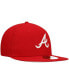 Фото #4 товара Men's Red Atlanta Braves Logo White 59FIFTY Fitted Hat