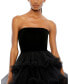 Women's Strapless Tiered Ruffle Ballgown