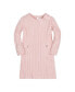 ფოტო #1 პროდუქტის Toddler Girls Organic Long Sleeve Bow Detail Cable Sweater Dress