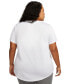 Фото #2 товара Plus Size Active Dri-FIT Women's Short-Sleeve Logo T-Shirt
