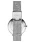Women's Quartz Silver-Tone Mesh Strap Watch 34mm