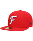 Men's Red Fredericksburg Nationals Home Authentic Collection 59FIFTY Fitted Hat