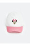 Minnie Mouse Baskılı Kız Bebek Kep Şapka