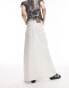 Фото #8 товара Topshop low slung denim maxi skirt in white