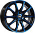 Фото #1 товара Колесный диск литой DBV Tropez schwarz glänzend blau eloxiert 8x18 ET30 - LK5/120 ML72.6