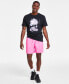 ფოტო #1 პროდუქტის Men's Relaxed-Fit Iridescent Basketball Graphic T-Shirt, Regular & Big & Tall