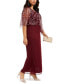 Фото #6 товара Plus Size Asymmetrical Glitter Cape Gown
