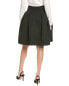 Фото #2 товара Oscar De La Renta Crinkled Ottoman Full Skirt Women's Black 4