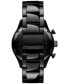 ფოტო #3 პროდუქტის Men's Chronograph Airhawk Black-Tone Stainless Steel Bracelet Watch 42mm