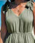 ფოტო #4 პროდუქტის Women's V-Neck Bow Tie Backless Jumpsuit