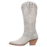 Фото #3 товара Dingo Talkin' Rodeo Studded Snip Toe Cowboy Womens Off White Casual Boots DI585