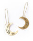 ფოტო #1 პროდუქტის Ruchi Crescent Moon Gold Dangle Earrings