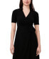 ფოტო #3 პროდუქტის Petite Short-Sleeve Side-Tied Dress