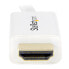 Фото #10 товара StarTech.com Mini DisplayPort to HDMI Converter Cable - 3 ft (1m) - 4K - White, 1 m, Mini DisplayPort, HDMI Type A (Standard), Male, Male, Straight