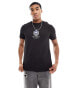 Фото #1 товара ASOS DESIGN t-shirt in black with crest chest print