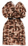 Фото #1 товара Marni 197926 Womens Sleeveless Belted Cotton Sheath Dress Multi-Color Size 38