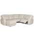 CLOSEOUT! Blairemoore 5-Pc. Leather Power Chaise Sectional with 1 USB Console and 2 Power Recliners, Created for Macy's