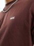 Vans MN left chest logo t-shirt in brown CHOCOLATE-WHITE, XS - фото #7