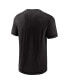 Фото #2 товара Men's Black Brooklyn Nets Reinforce True Classics Vintage-Inspired Slub T-shirt