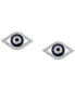ფოტო #4 პროდუქტის EFFY® Sapphire (1/6 ct. t.w.) & Diamond (1/5 ct. t.w.) Evil Eye Stud Earrings