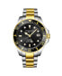 Men's Japanese Seiko NH35 Automatic Self Wind Movement Diver Watch, Stainless Steel Bracelet