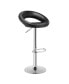 Set of 2 Bar Stools Adjustable PU Leather Barstools Swivel