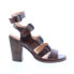 Фото #1 товара Bed Stu Isha F386011 Womens Brown Leather Hook & Loop Strap Heels Shoes