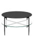 Caroline 18" Round Interchangeable Wood Glass Top Coffee Table