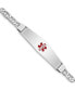 ფოტო #1 პროდუქტის Sterling Silver Rhodium-plated Medical ID Anchor Link Bracelet