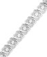 Фото #3 товара Diamond Interlocking Swirl Tennis Bracelet (3 ct. t.w.) in 10k White Gold