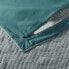 King Reversible Textured Cotton Chambray Coverlet Sham Dark Teal Blue - Casaluna