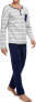 Фото #9 товара Men’s Long Pyjamas - 100% Cotton Pyjamas - Soft & Comfortable - 2-Piece Sleepwear with Buttons - Classic Checked Lougewear